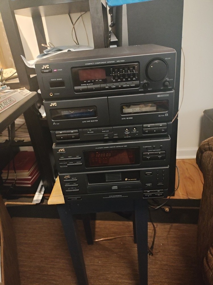 JVC CA-MX55MBK Compact Component System Stereo Receiver  WORKS!!