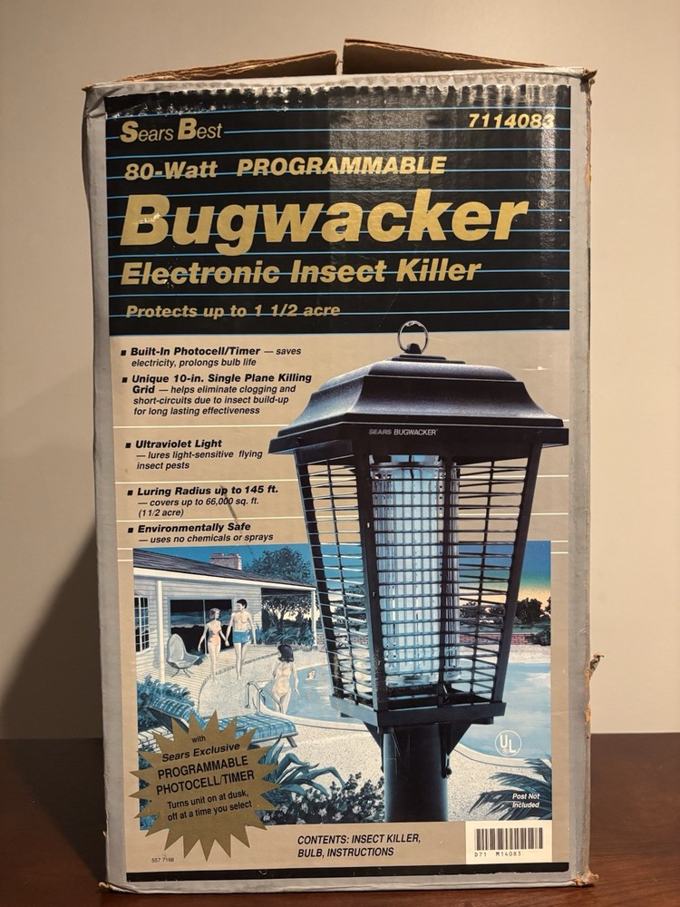 Sears Best Programmable Bugwacker Insect Killer Model 7114083 80 Watts ~ Working