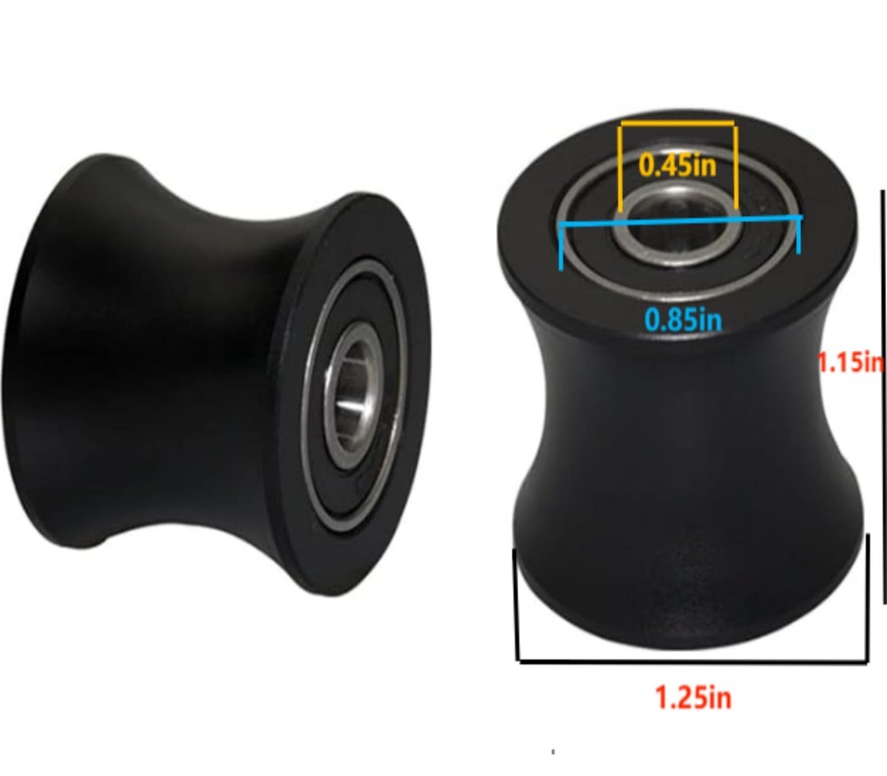 FRECCU Total Gym Replacement Set of 4 Wheels/Rollers Compatible with Models D...