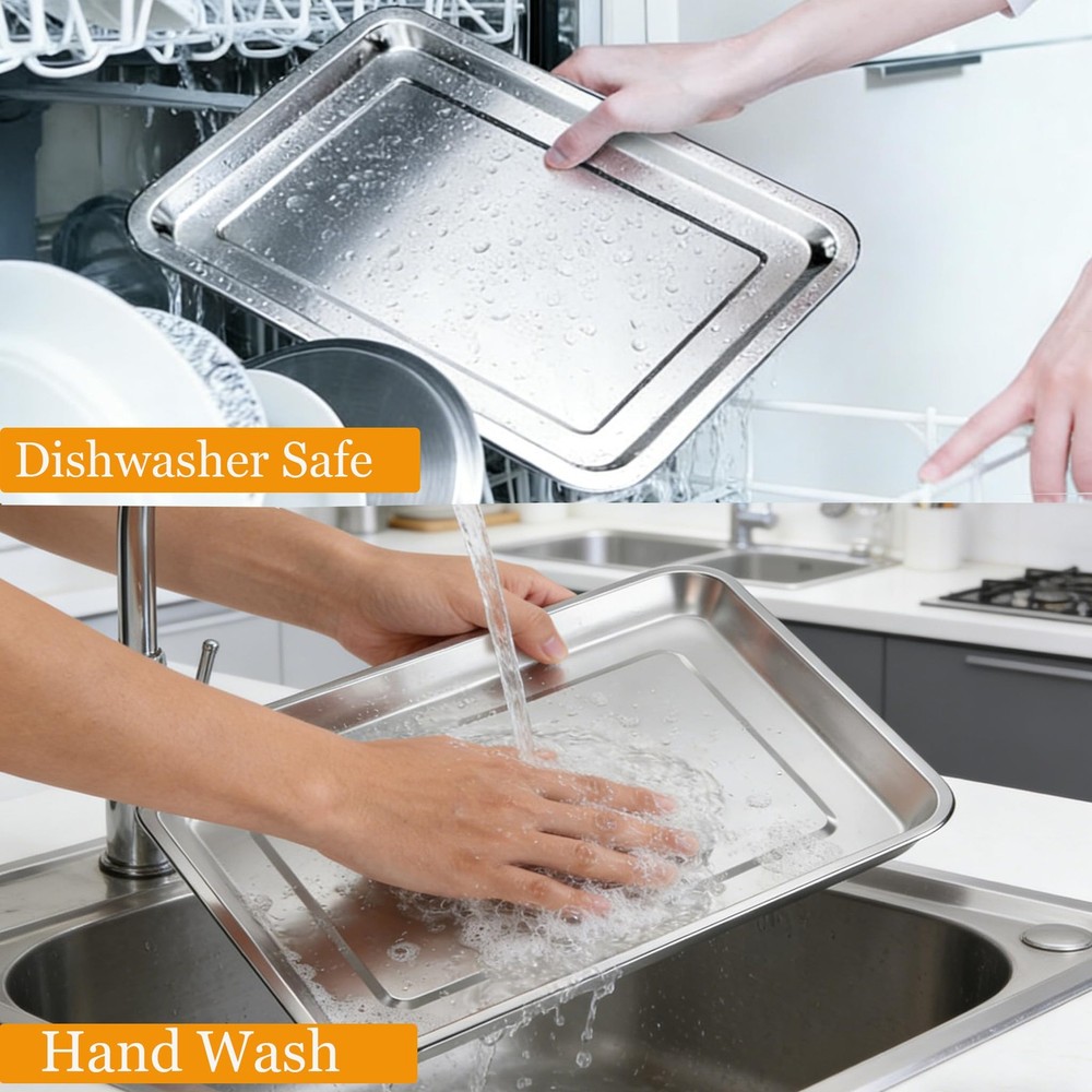2-Pack Baking Sheet Set Stainless Steel, 2pack Sheet, Steel