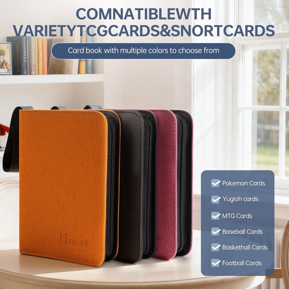 Top Loader Binder 4 Pocket for 144 Toploaders, Side Loading Toploader...