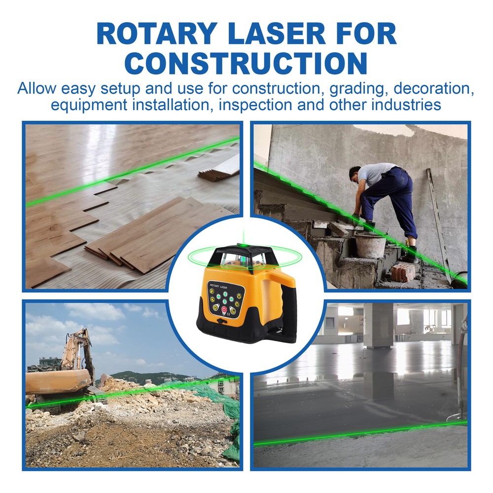 Automatic Self Leveling Green Rotary Laser Level Kit 360° Laser Measuring