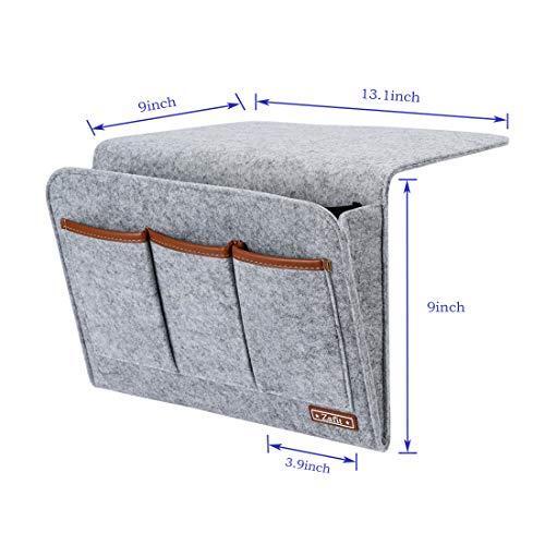 Zafit Bedside Caddy, 6 Pockets Large Size Bedside Storage Organizer Bedside