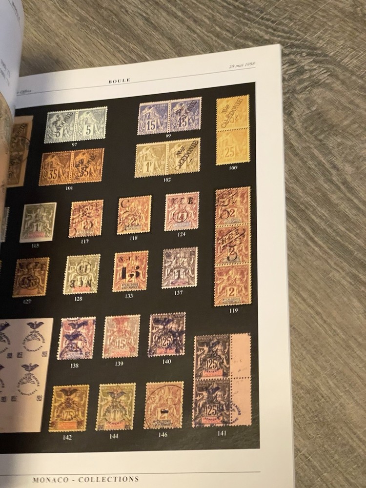 1998 Boule Monaco French Colonies Stamp Auction Catalog Paperback