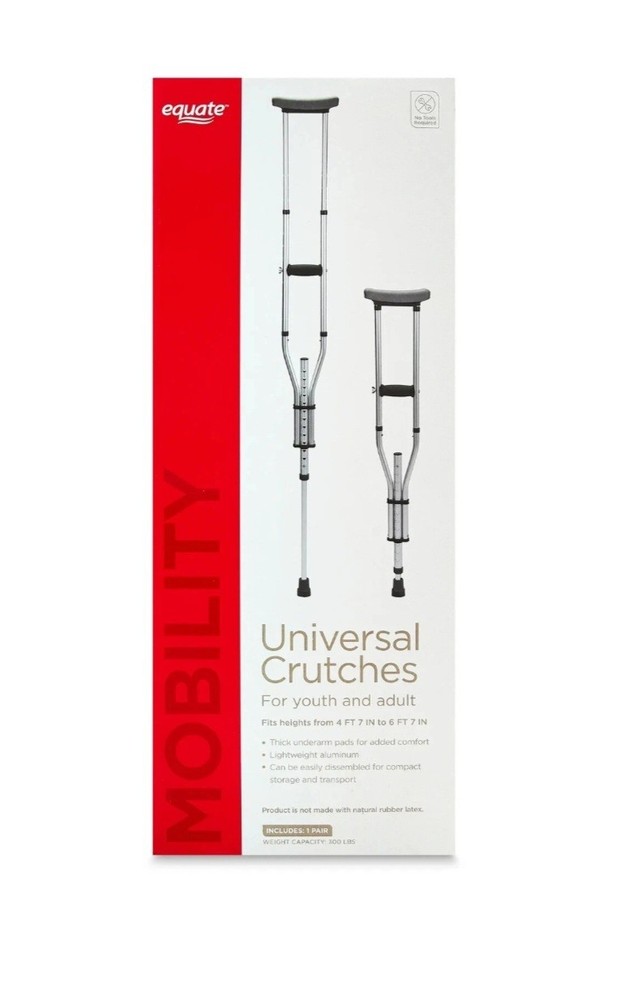 Equate Universal Crutches - Aluminum