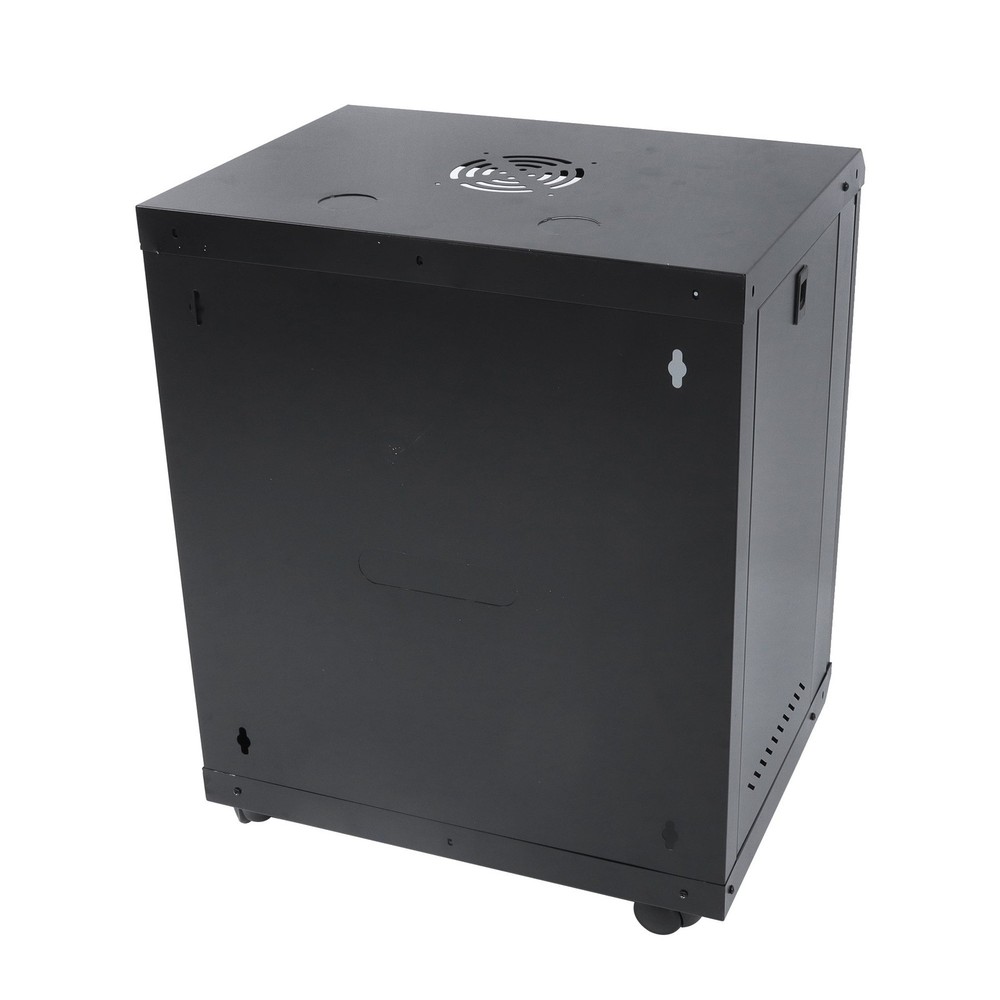Wall Mount Server Rack 15.5" Deep Locking Glass Door & Panels 12U