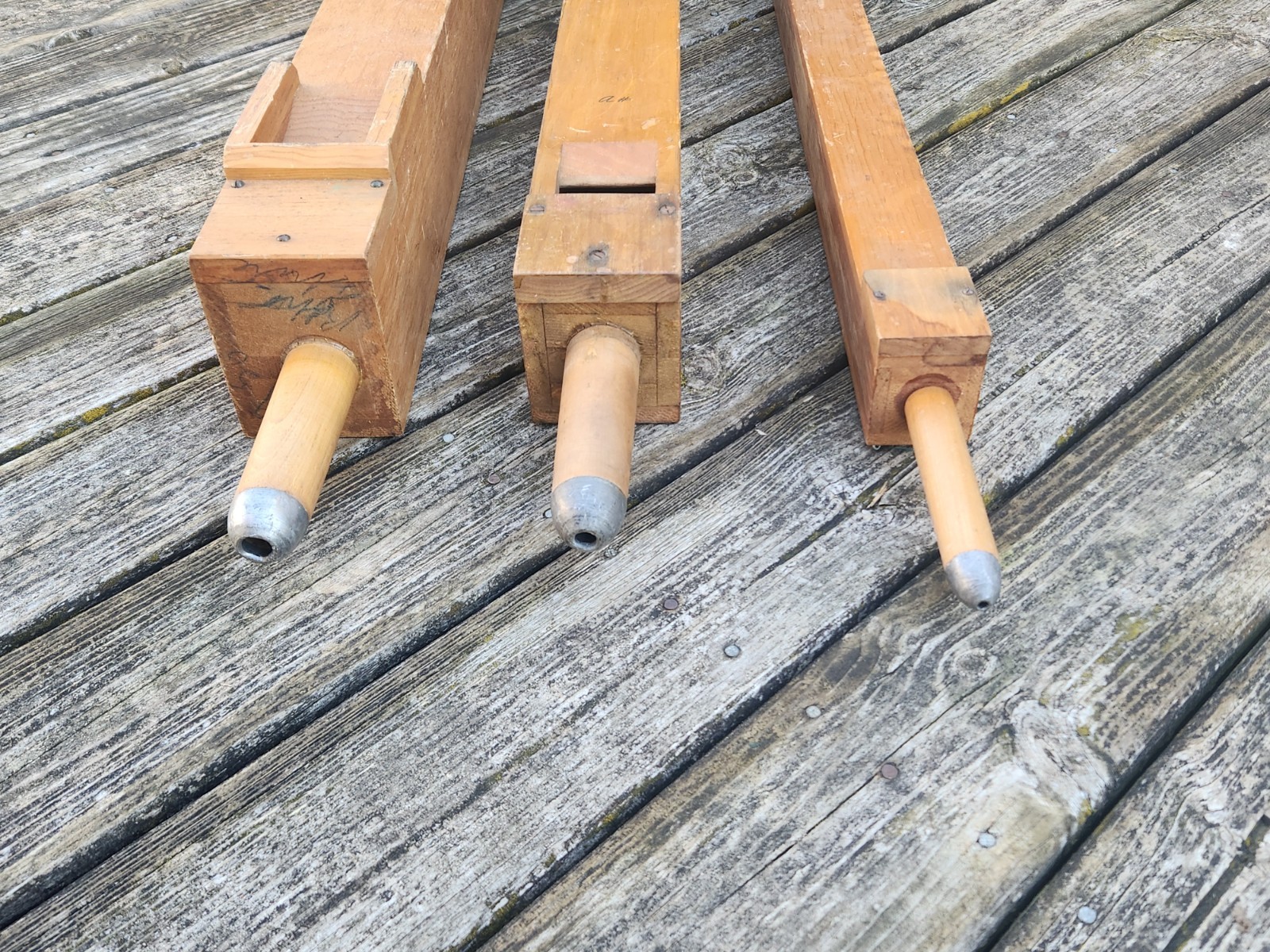 Pipe Organ Wood Flute Large Repurpose Decor Vintage Lot 3 Steampunk Church Prop