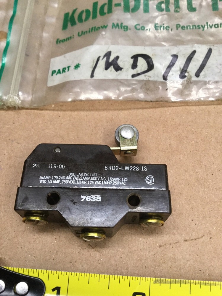 Kold Draft Ice Machine Switch P/N IND 111