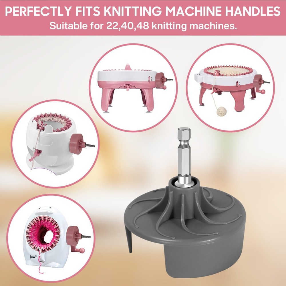Knitting Machine Adapter, Quick Knit Accessories-Gray, Gray