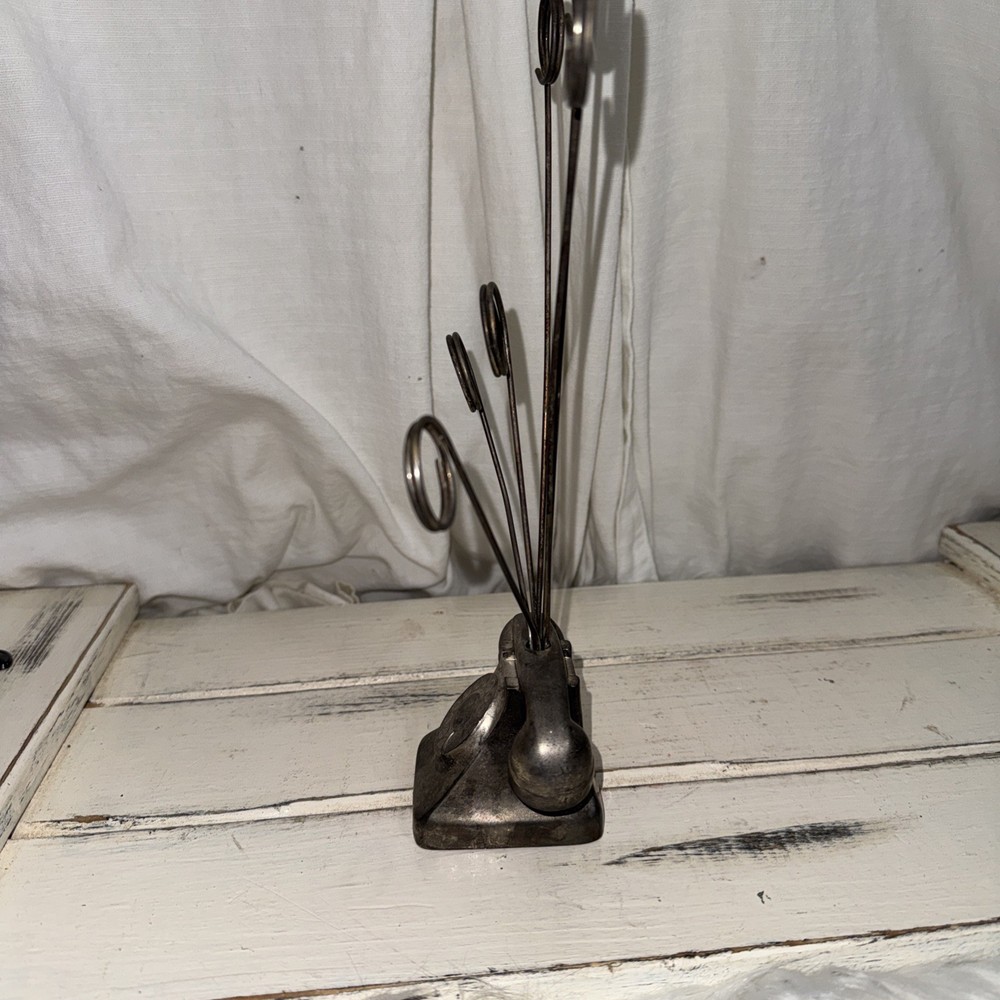 Godinger Silver Art Vtg Phone Card Holder Picture Holder (6) Desk, Office Art