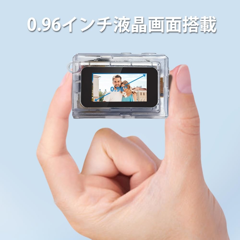 SAC CONNECT Mini Digital Camera 720p Compact Retro Lightweight Translucent White