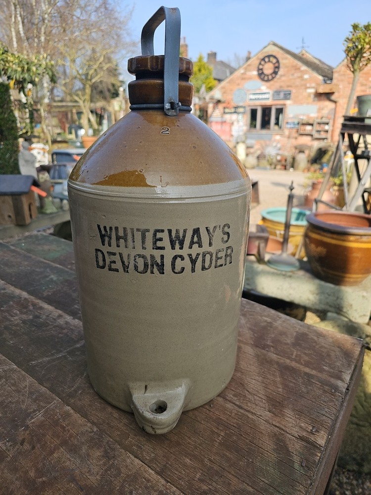 Vintage Whiteways Devon Cyder Stoneware Jar 2 Gallon