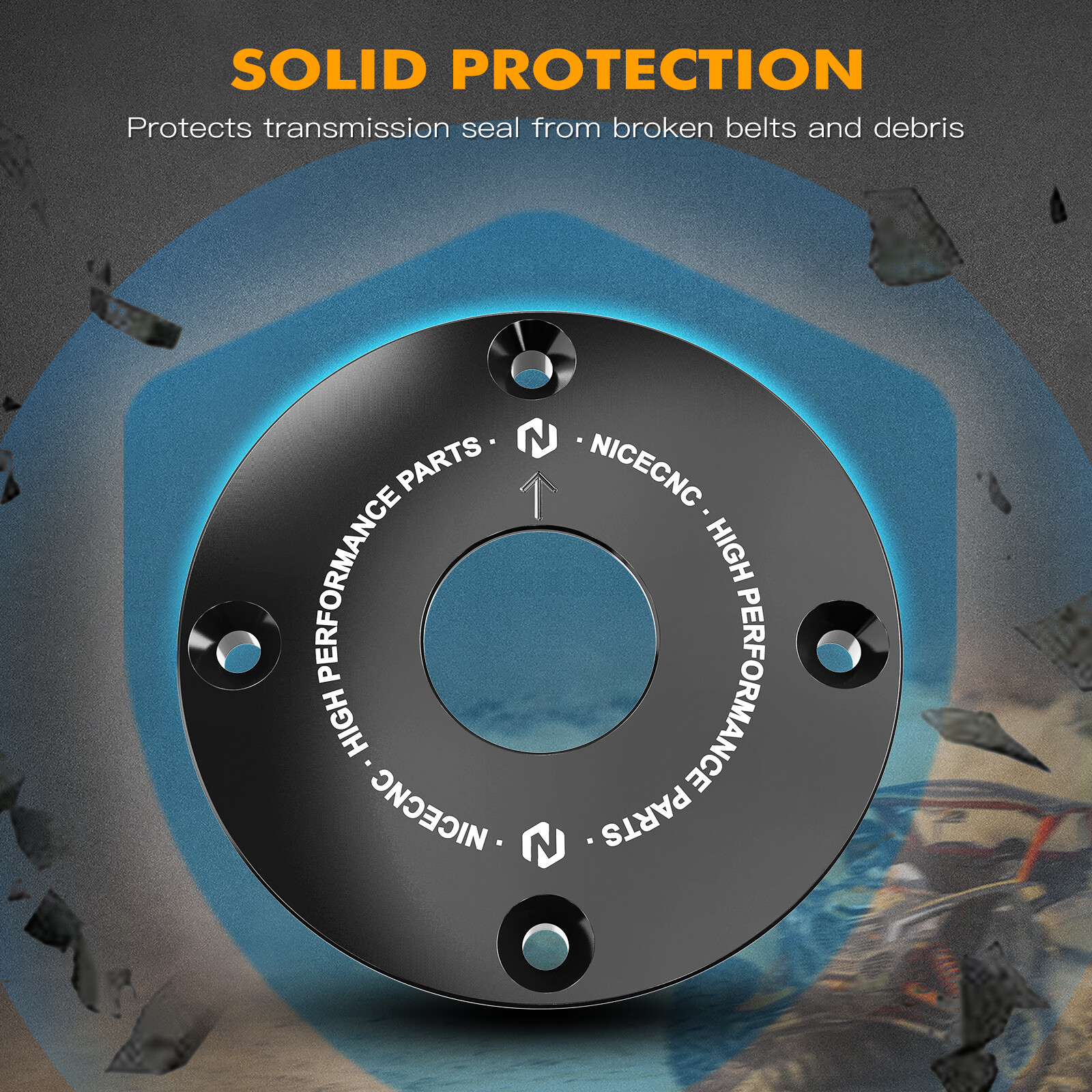 For Can-Am X3 Maverick Transmission Seal Guard with 4x Bolts NICECNC 2017-2023