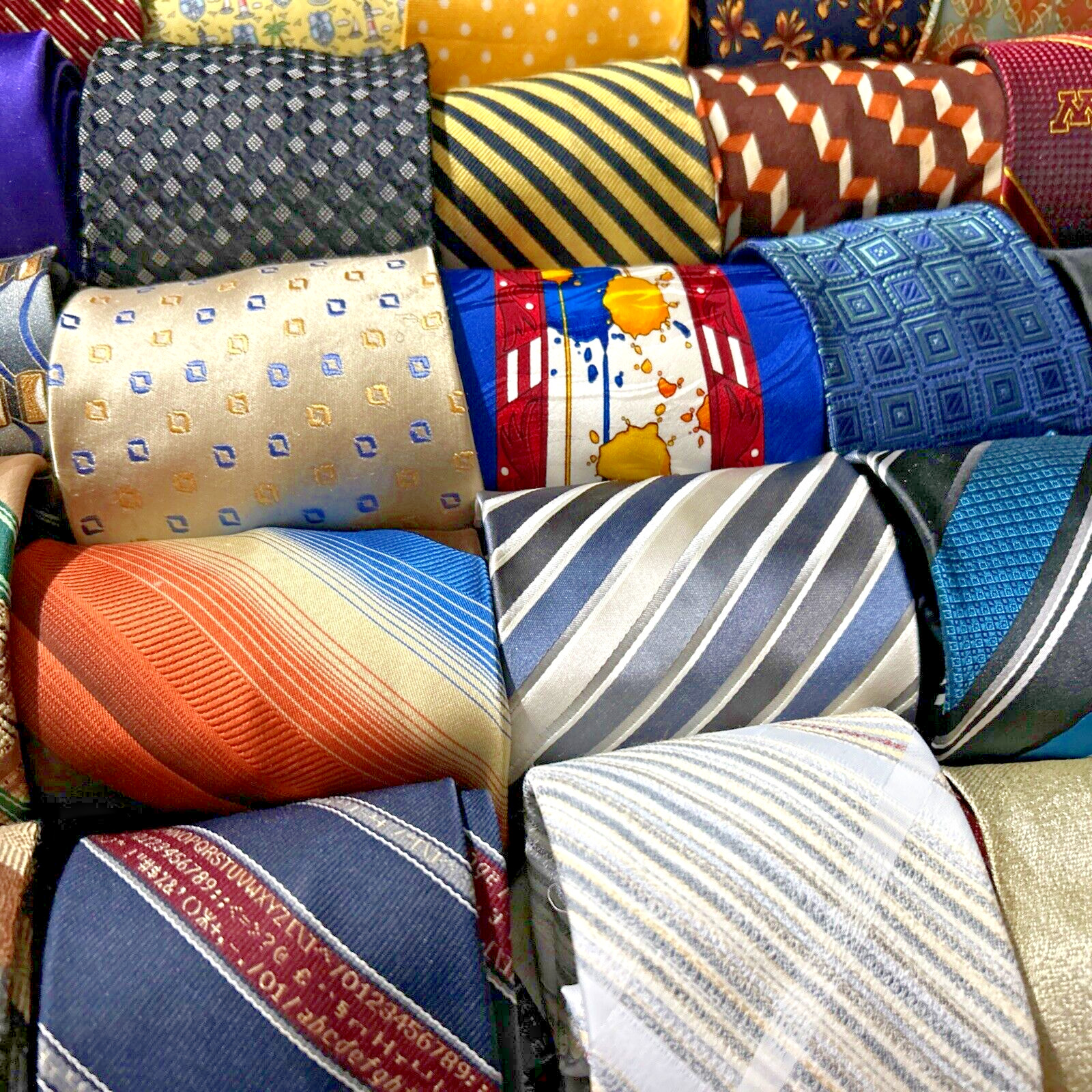 40 Pc Neckties Mix Lot Wear Quilting Craft Cutter Wholesale Tie Lots