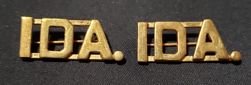 Pair - WW1 -1920s Idaho Guard Collar Insignia