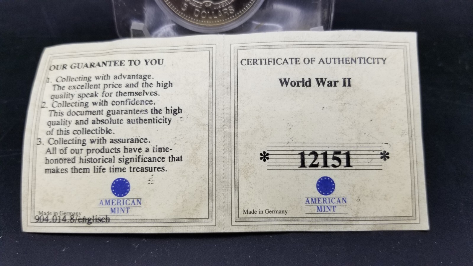 2000 Liberia 5 Dollars Attack on Pearl Harbor Uncirculated BU Coin #12151