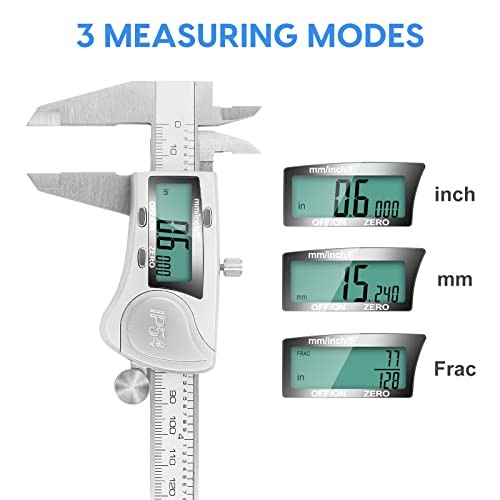 Digital Caliper Measuring Tool Waterproof Electronic Micrometer Caliper, IP54