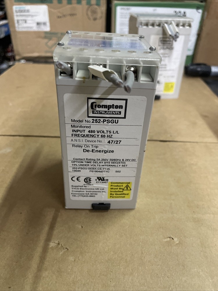 Crompton 252-PSGU Time Delay Relay 480V INPUT-5AMP-250V