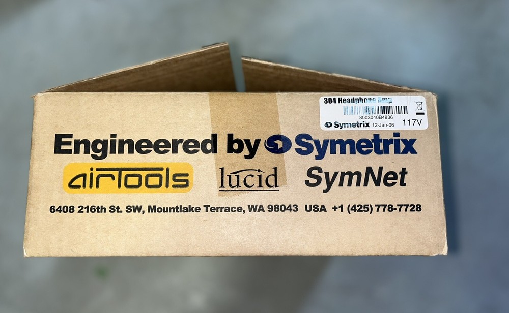 Empty box for Symetrix 304 Headphone Amplifier box only