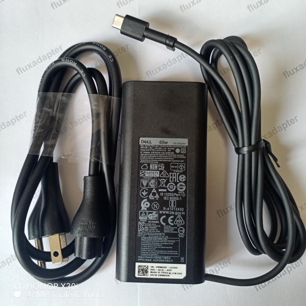 LA65NM190 65W AC Adapter Laptop Charger USB C Type C HA65NM190 DELL Latitude XPS