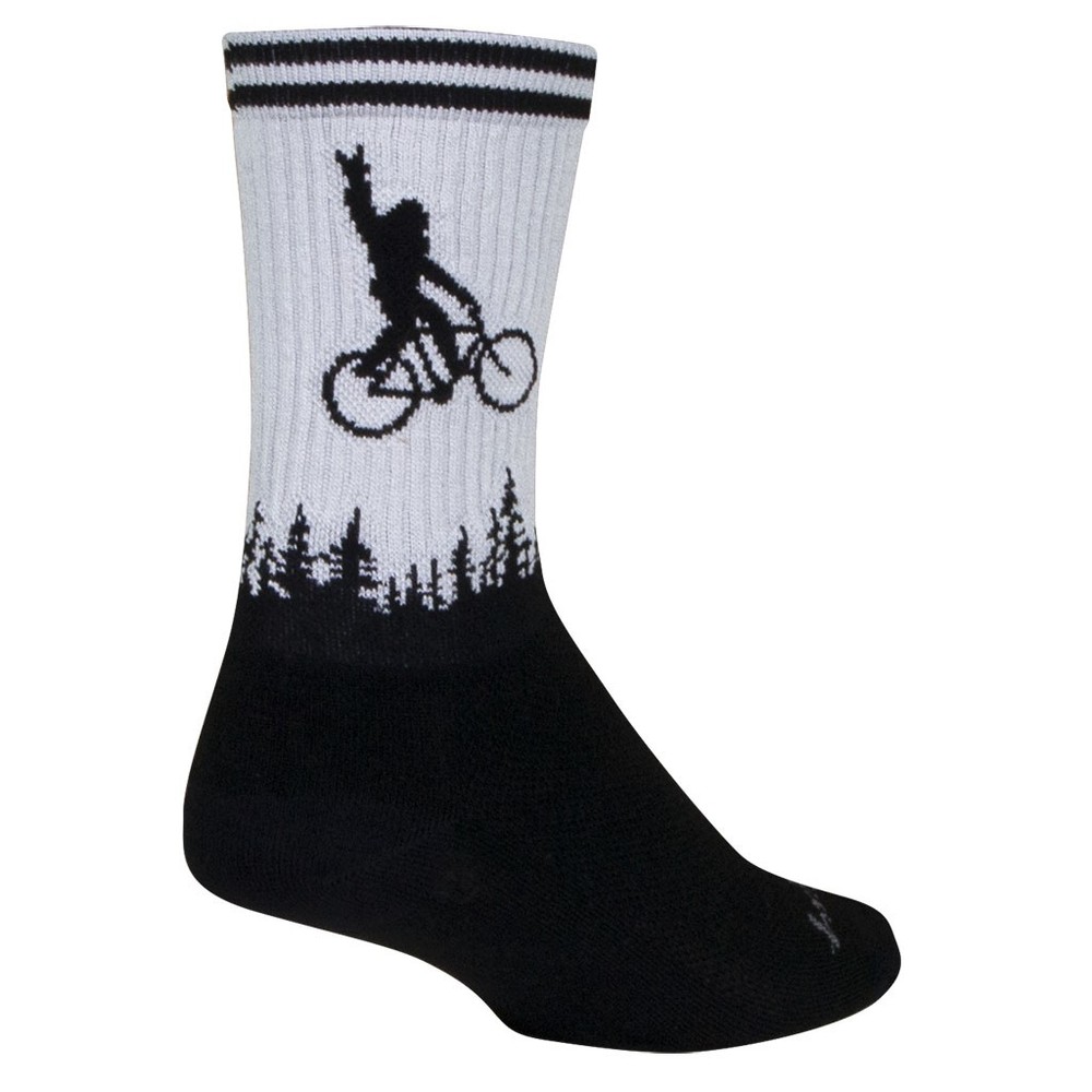 Sockguy Squatchit Ankle Socks 5-9 Black/White