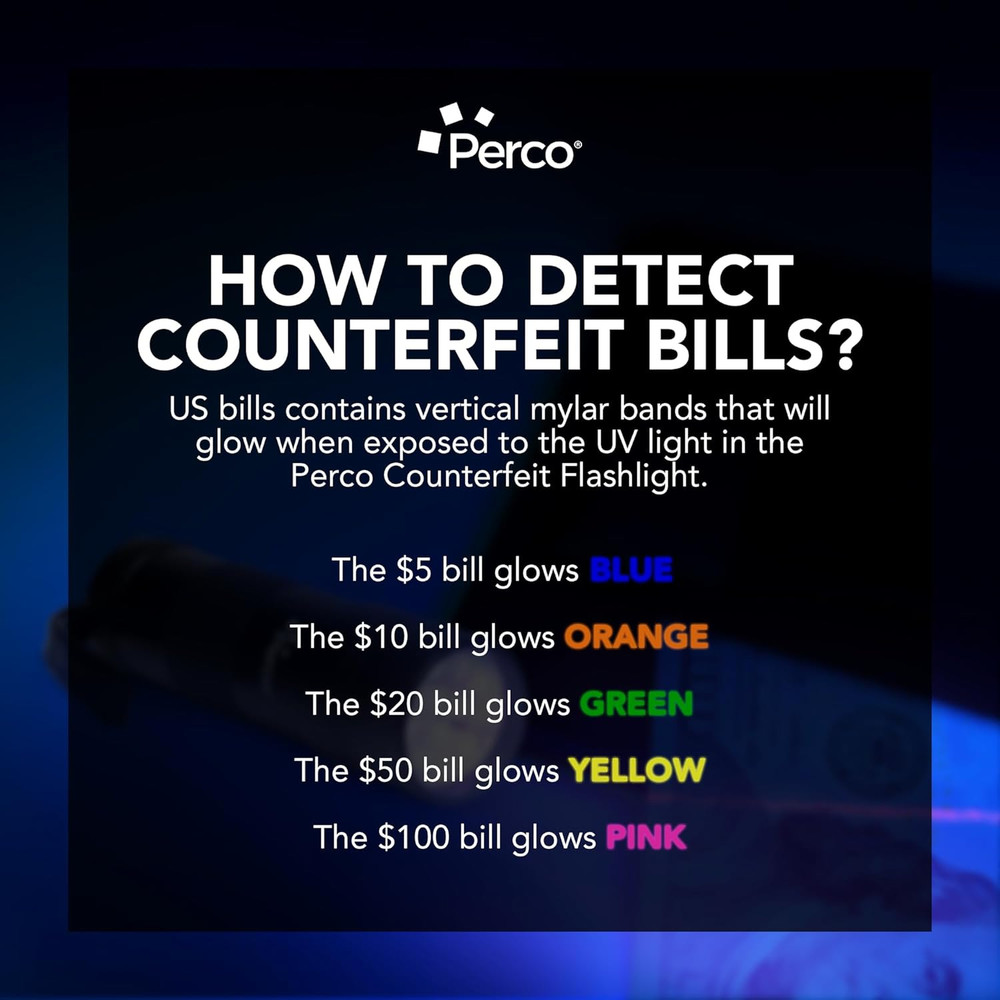 Counterfeit Flashlight - Portable & Reliable Device with UV Light Detection - Fa