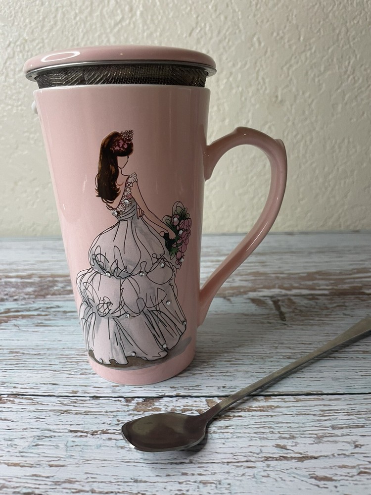 4 piece Tea Cup Infuser, Spoon and Strainer