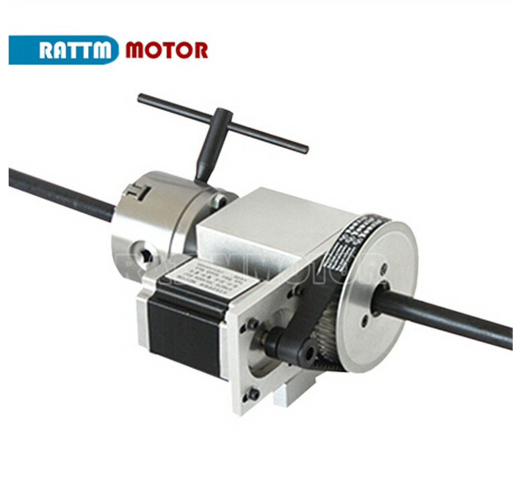 USA｜ Rotary Table A 4th Axis 3 Jaw 80mm Chuck 6:1+Tailstock for Woodworking/CNC