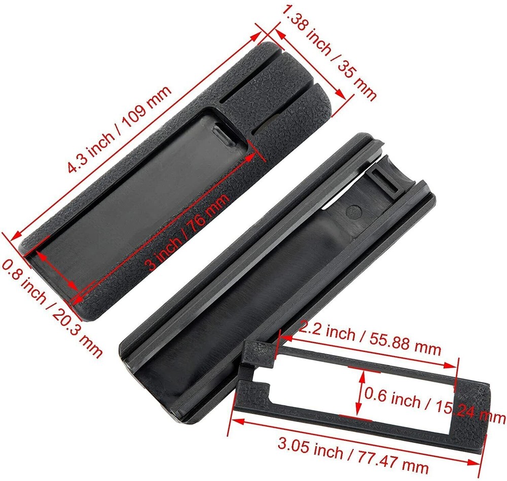 2 Pcs Tactical Flashlight Tape Switch Plate Mount Kit Pressure Mount for PEQ