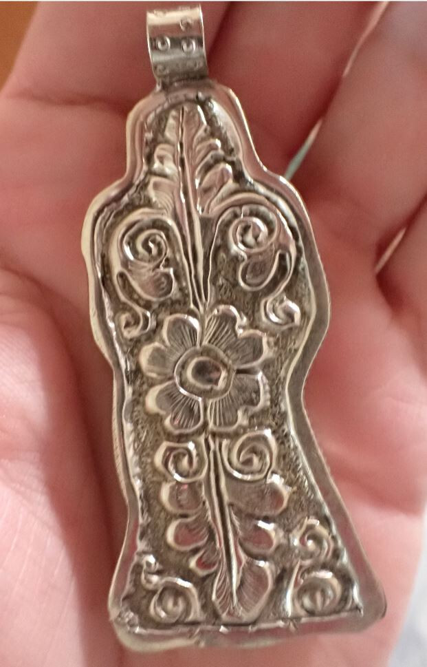Carved Skeleton with skull head Pendant