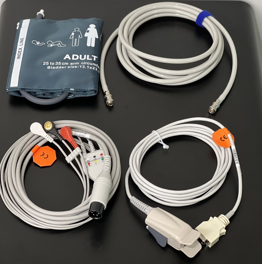 Datascope Passport 2 Bundle - Cuff, Hose, SpO2 Nellcor, ECG - Same Day Shipping