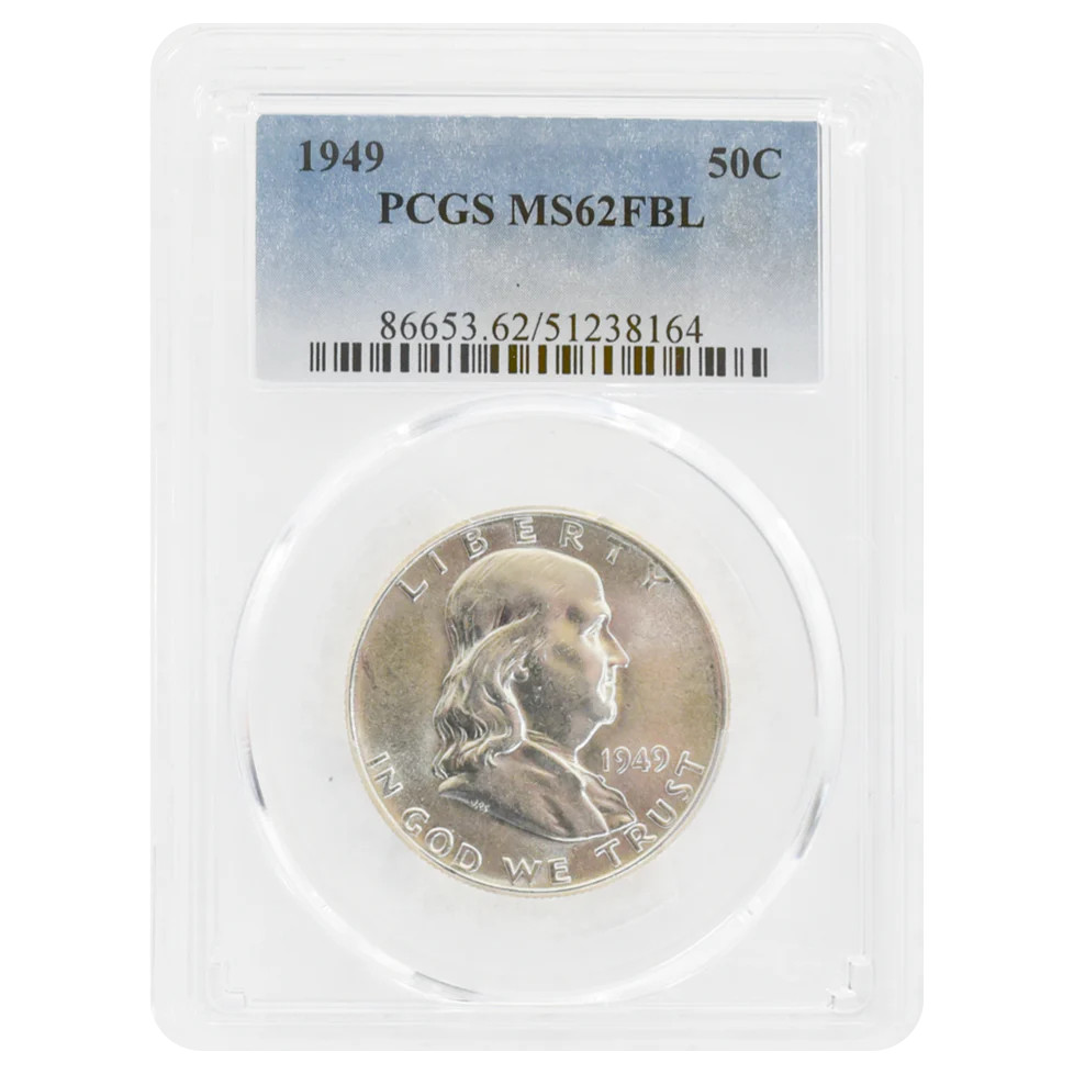 1949 Franklin Half Dollar MS62 FBL PCGS
