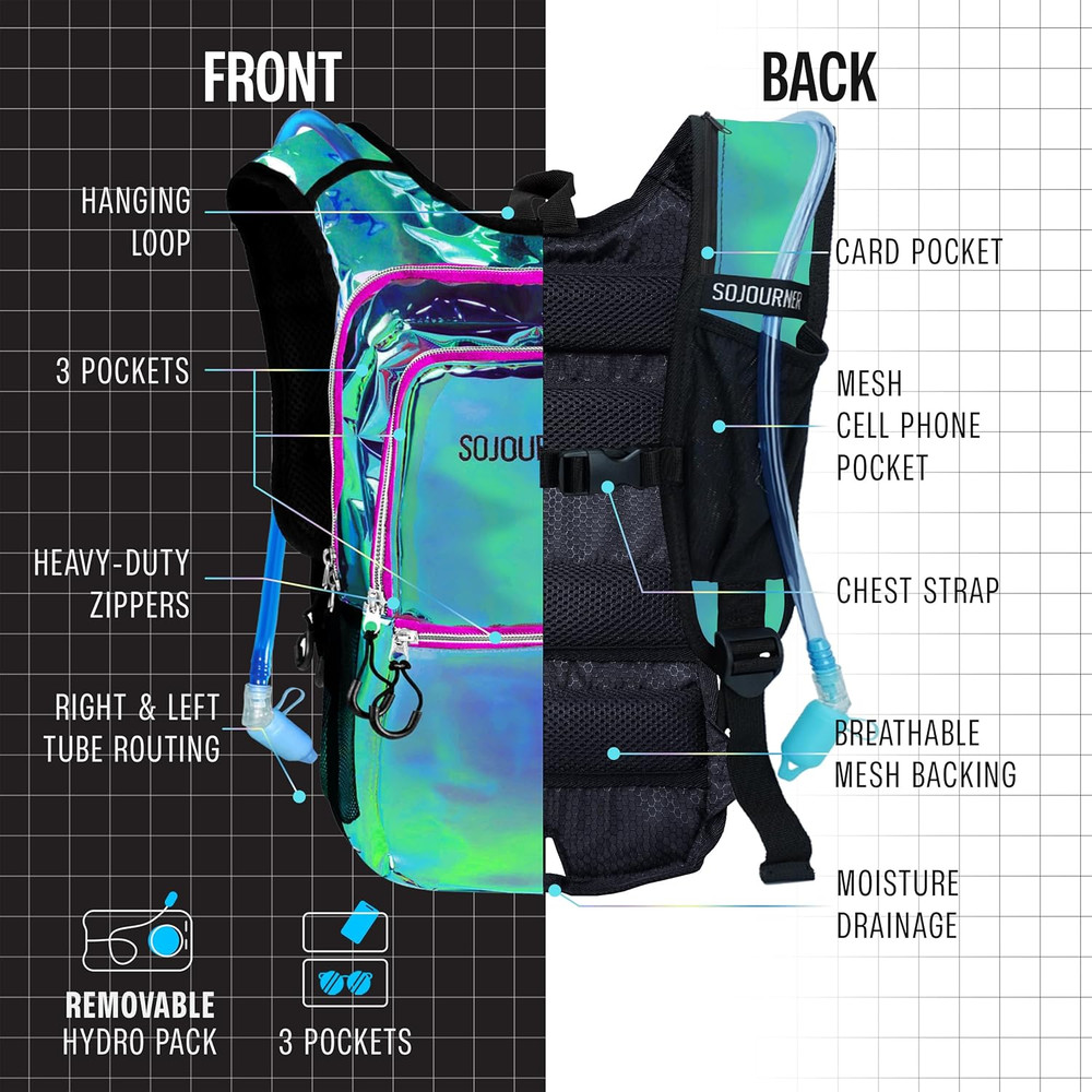 Sojourner Hydration Pack, Hydration Backpack - Water Backpack with 2L Hydration