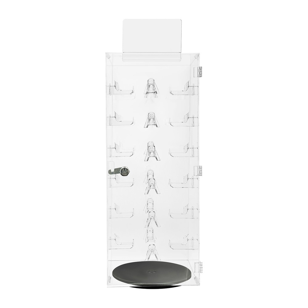 Lockable Sunglass Display Case, Acrylic Sunglasses Organizer, Rotating Sunglass