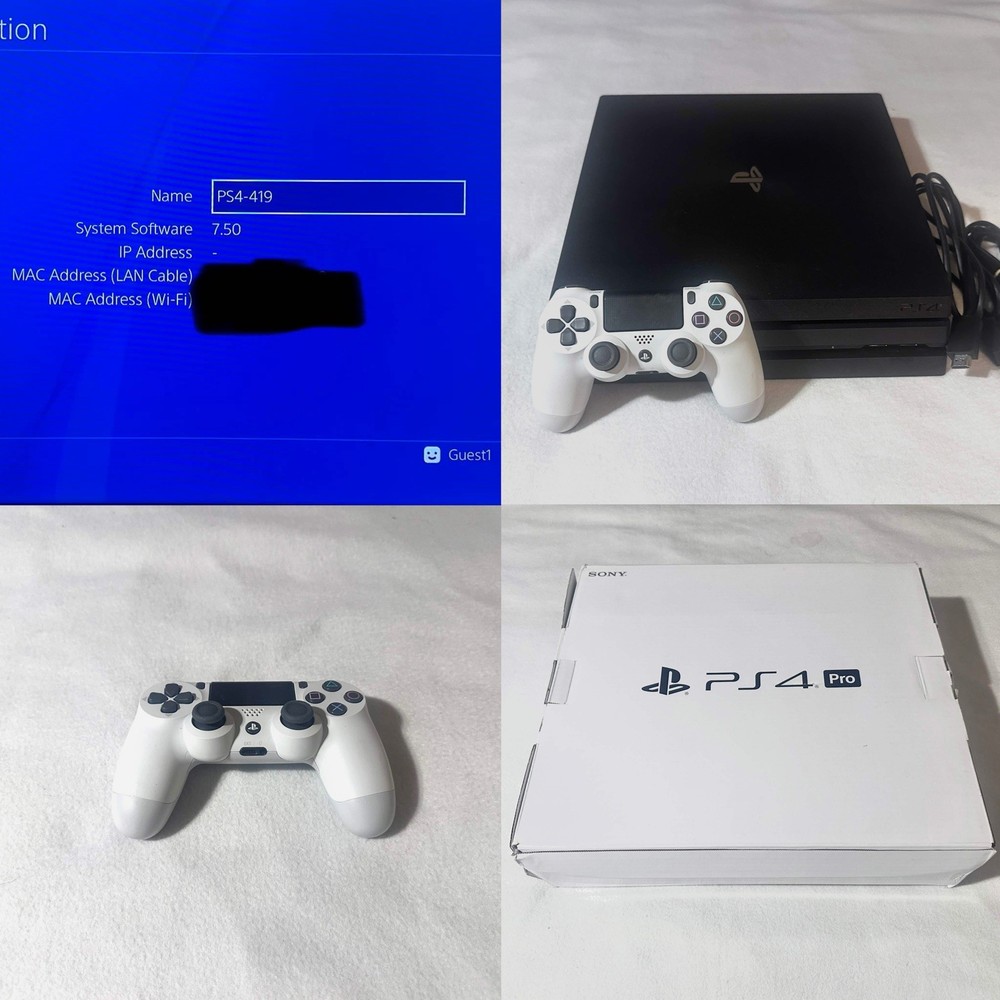 Low Firmware Sony PlayStation 4 Pro 1TB PS4 Pro Pre-Owned +  Cables & Controller