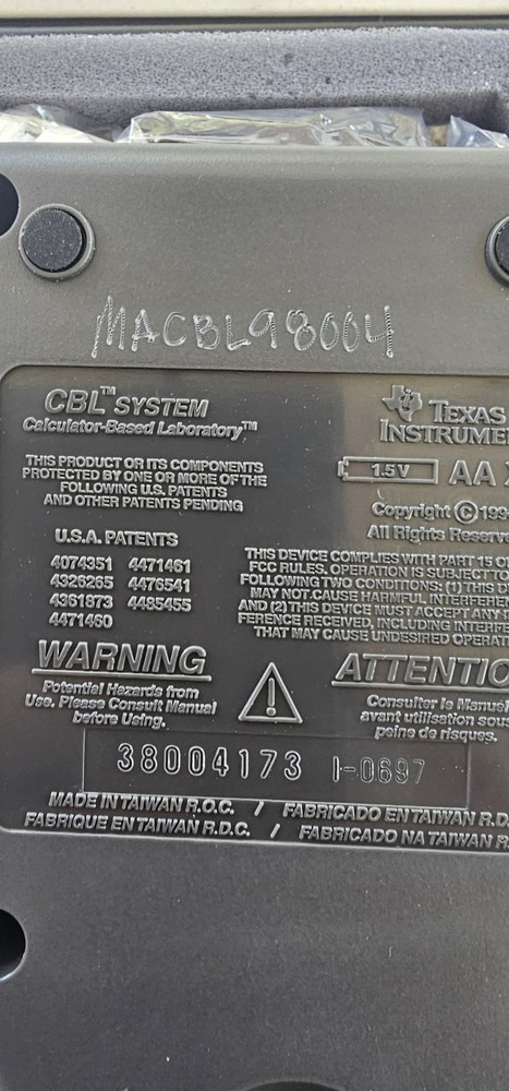 NEW Texas Instruments CBL System Laboratory Collecting Data Device WITH FLOPPY