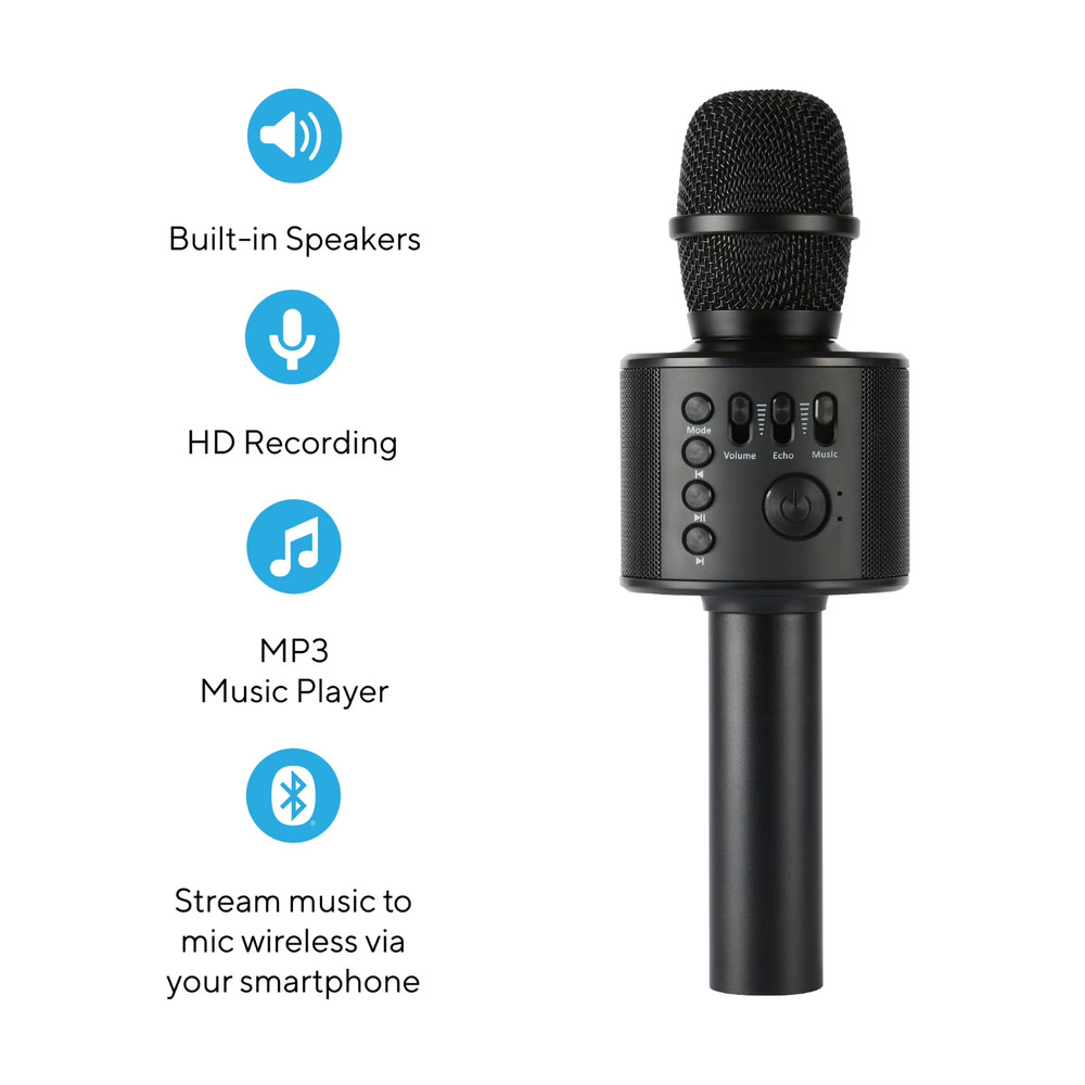 Core Innovations Wireless Bluetooth Karaoke Microphone, Built-in Speakers, HD