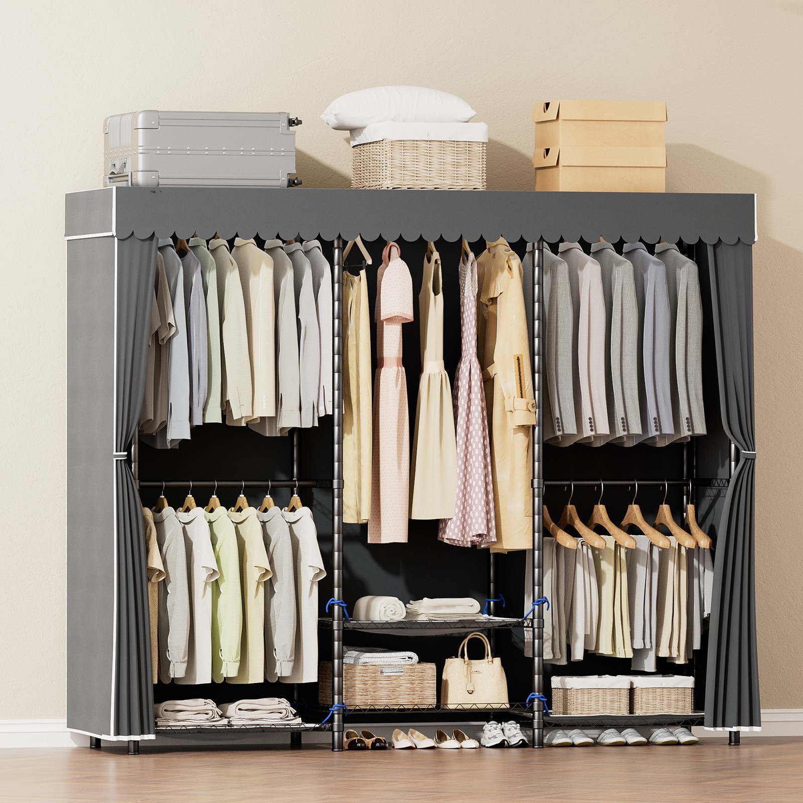 Garment Rack Hanging Rack Heavy Duty ClothesRack Adjustable Closet Organizer