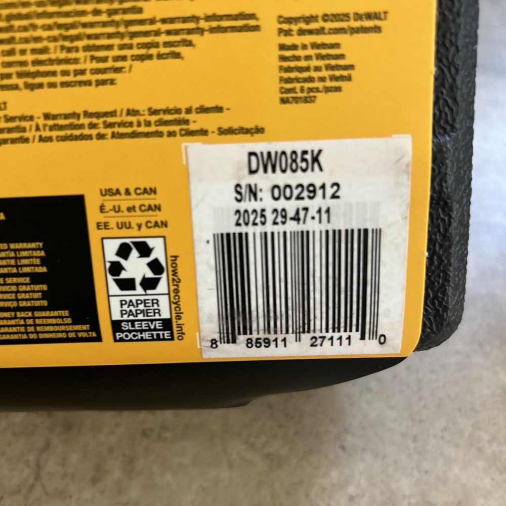 DEWALT (DW085K) Self-Leveling Laser Pointer, 5-Beam, Red