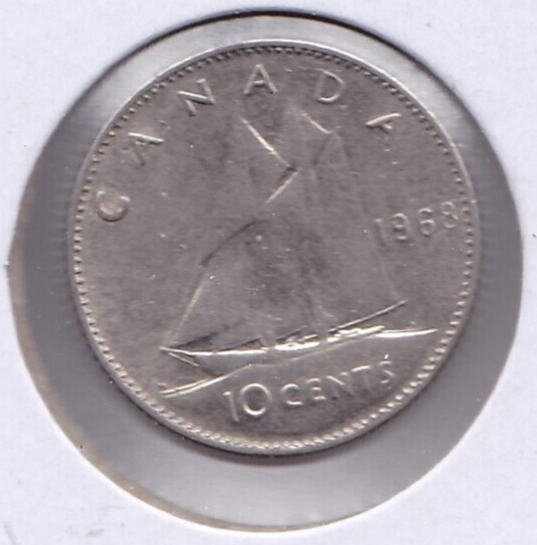 1968 Canada 10 Cent L6