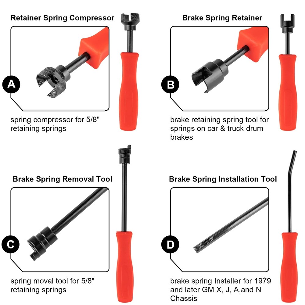 Lyhubmh 8 PC Drum Brake Tool Kit, Spring Set with Spring...
