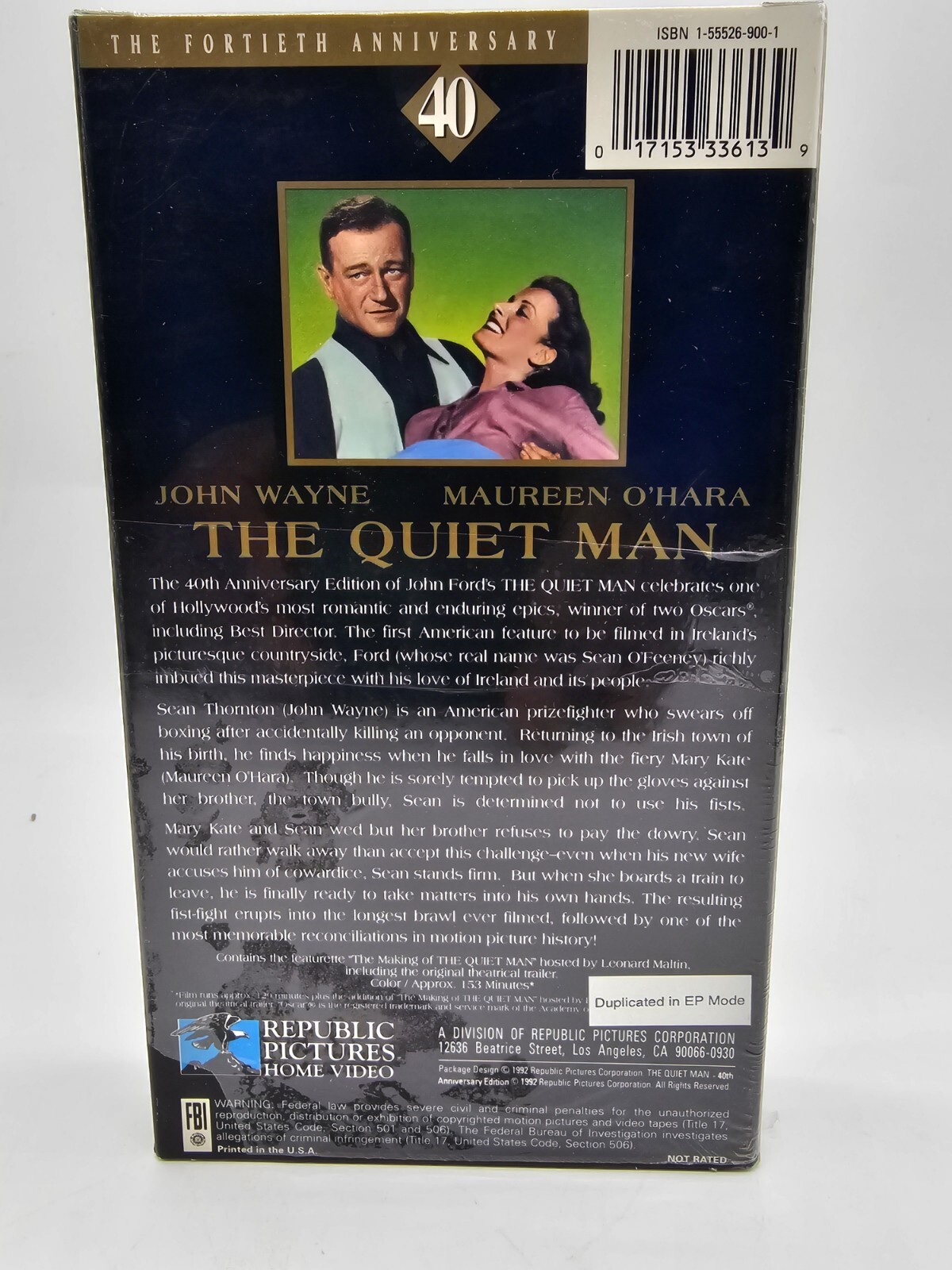 The Quiet Man (1952) VHS - 1997 Release, John Wayne & Maureen O'Hara