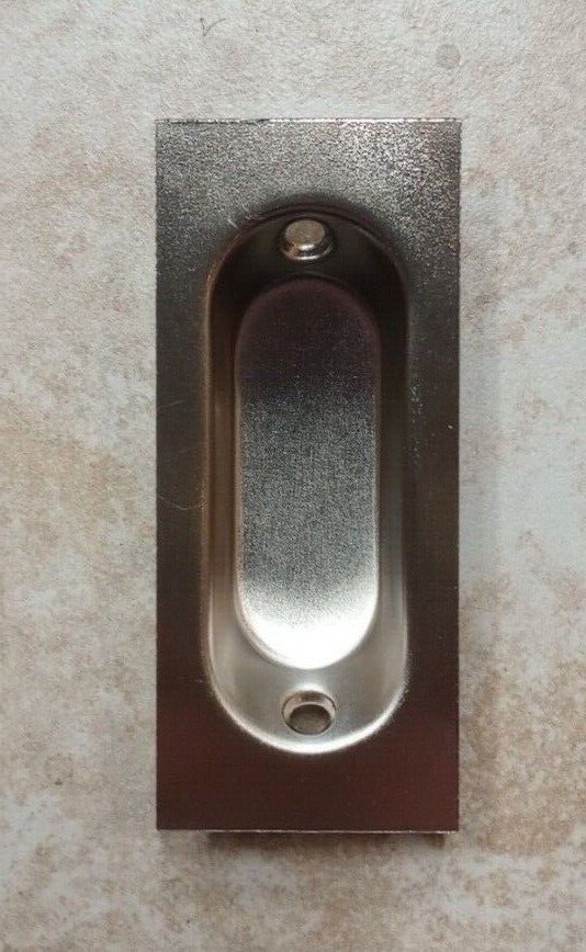 Small Rectangular Flush Finger Cup Pull Sliding Door Hardware Choice of Finish