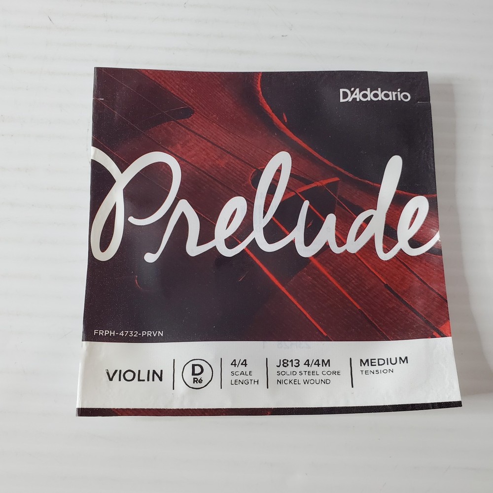 D'Addario Prelude Violin Single D String 4/4 Scale Medium Tension