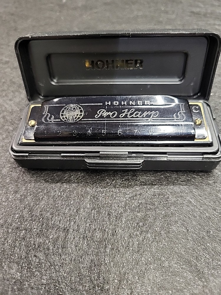 Hohner Pro Harp Harmonica Made In Germany With Plastic Case
