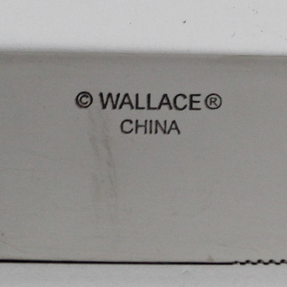 2 Serving Pieces SS Wallace Silver Shellbrook Pattern Fork & Carving Knife Good
