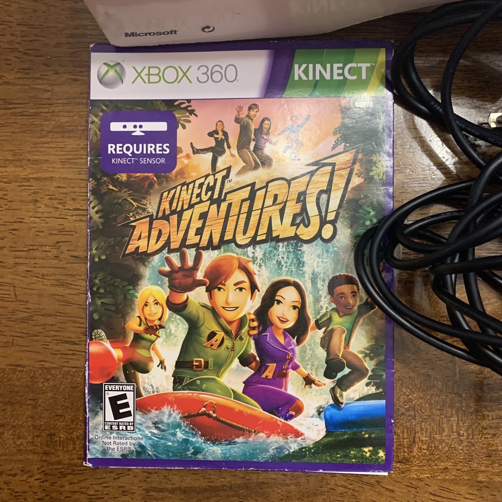 KINECT SENSOR with KINECT ADVENTURES GAME FOR MICROSOFT XBOX 360 Power TESTED
