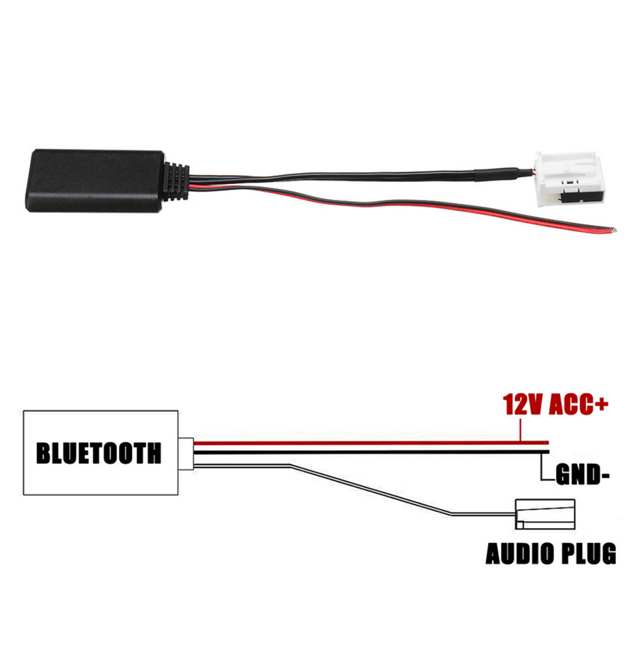 12Pin 12V Bluetooth 4.0 Audio Adapter Aux Cable For BMW E60 04-10 E63 E64 E61