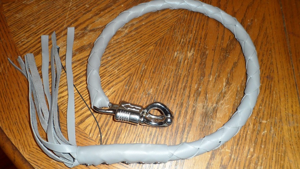 biker whip getback ULTIMATE whip SOLID Medium GRAY BY STITCH!!!!
