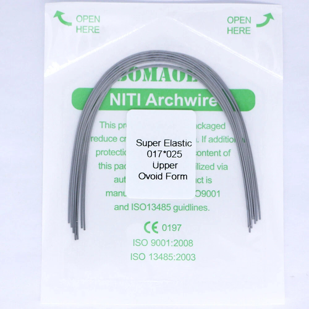 Orthodontic Niti Archwire 017*025 upper Super Elastic Round Rectangular Ovoid